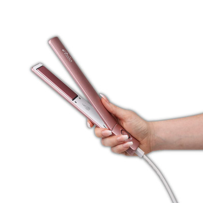 Slim Hair Straightener - Dual Voltage Flat Iron - Versatile Design for Curls and