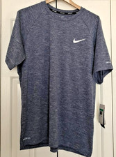 Nike Swim Blue t shirt xl dri fit upf 40 polyester short sleeve new with tags