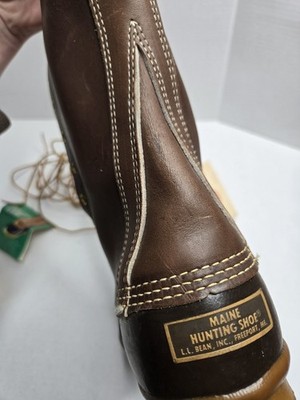 Vintage L.L.Bean Maine Hunting Shoe Bean Boots 9 MENS Duck  display picture 3