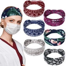 WILLBOND 6 Pieces Headbands with Buttons for 1 Count Pack of 1 , Multicolor