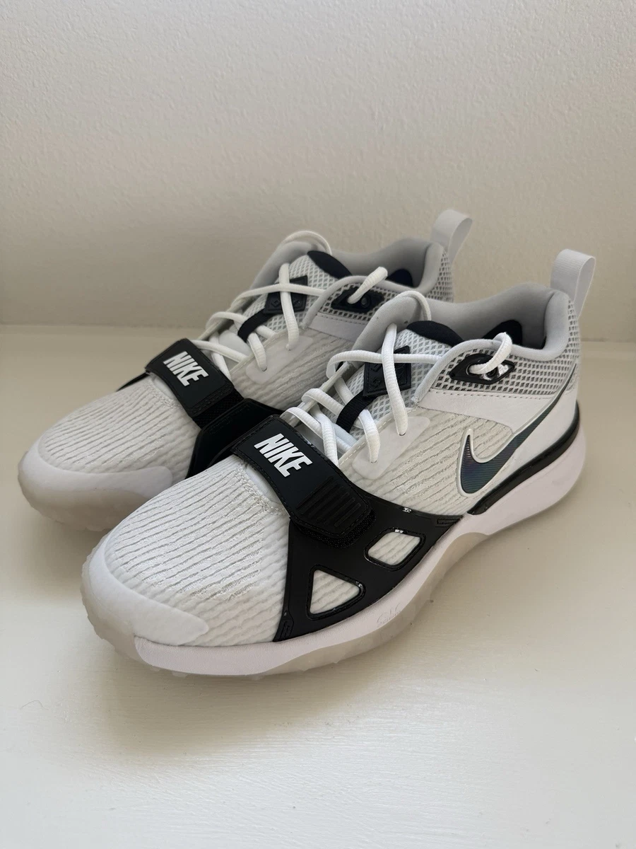Nike Air Zoom Diamond Elite Turf White Iridescent - Black Outlined
