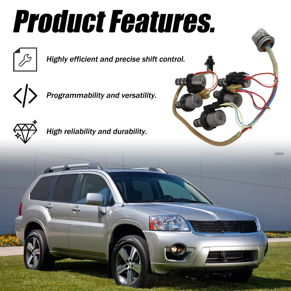 5PCS Transmission Shift Solenoid Kit for Mitsubishi Hyundai F4A41 F4A42 US - Image 2 of 4