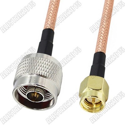 N Male to SMA Male Plug Connector Lot RF Pigtail RG400 Double Shield Coax Cable