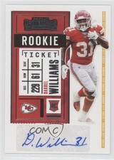 2020 Panini Contenders Rookie Ticket Darrel Williams #222 Auto 0vk6