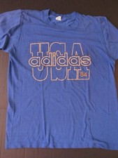 Vintage Adidas T shirt 1984 Trefoil Lg USA made