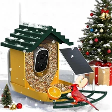 Smart Bird Feeder with Camera Solar Powered & AI Bi Rd Identification, 2.4Ghz Wi