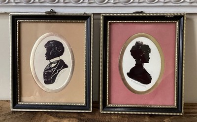 Silhouette Der junge Knappe & Mrs Bancroft Miniaturbilder 13 x 16 cm K