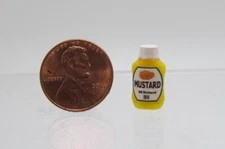 Dollhouse Miniature Detailed Replica Mustard Squeeze Bottle  HR54232