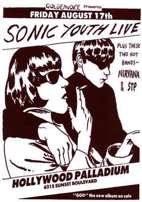 SONIC YOUTH NIRVANA STP HOLLYWOOD PALLADIUM POSTER PRINT