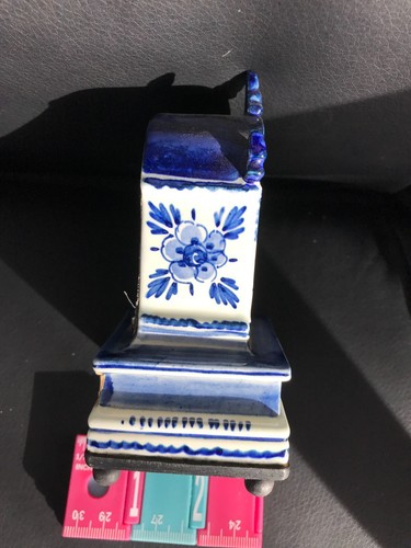 Small Delft Clock & Music Box by Murof , Jeweled - BEx - Picture 3 of 4