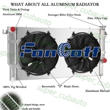 Aluminum Radiator & Shroud Fan Fits 1994-2002 Dodge Ram 2500 3500 5.9L L6 Diesel