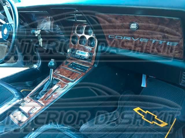 BURL WOOD DASH TRIM KIT FIT CHEVROLET CHEVY CORVETTE C3 C 3