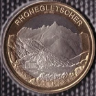 SWITZERLAND BIMETALLIC 10 FRANCS COIN 2024 RHONE GLACIER UNC RAR