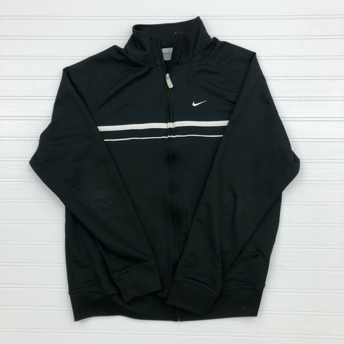 White Stripe Swish Logo Track Jacket 