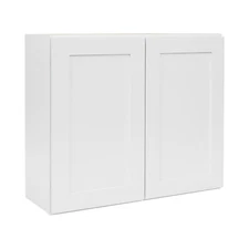 White Shaker Wall Cabinets Ready to Assemble Cabinets For Kitchen, Laundry Room