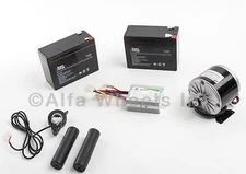 350W 24V DC electric motor kit w Batteries, Speed Controller & Thumb Throttle