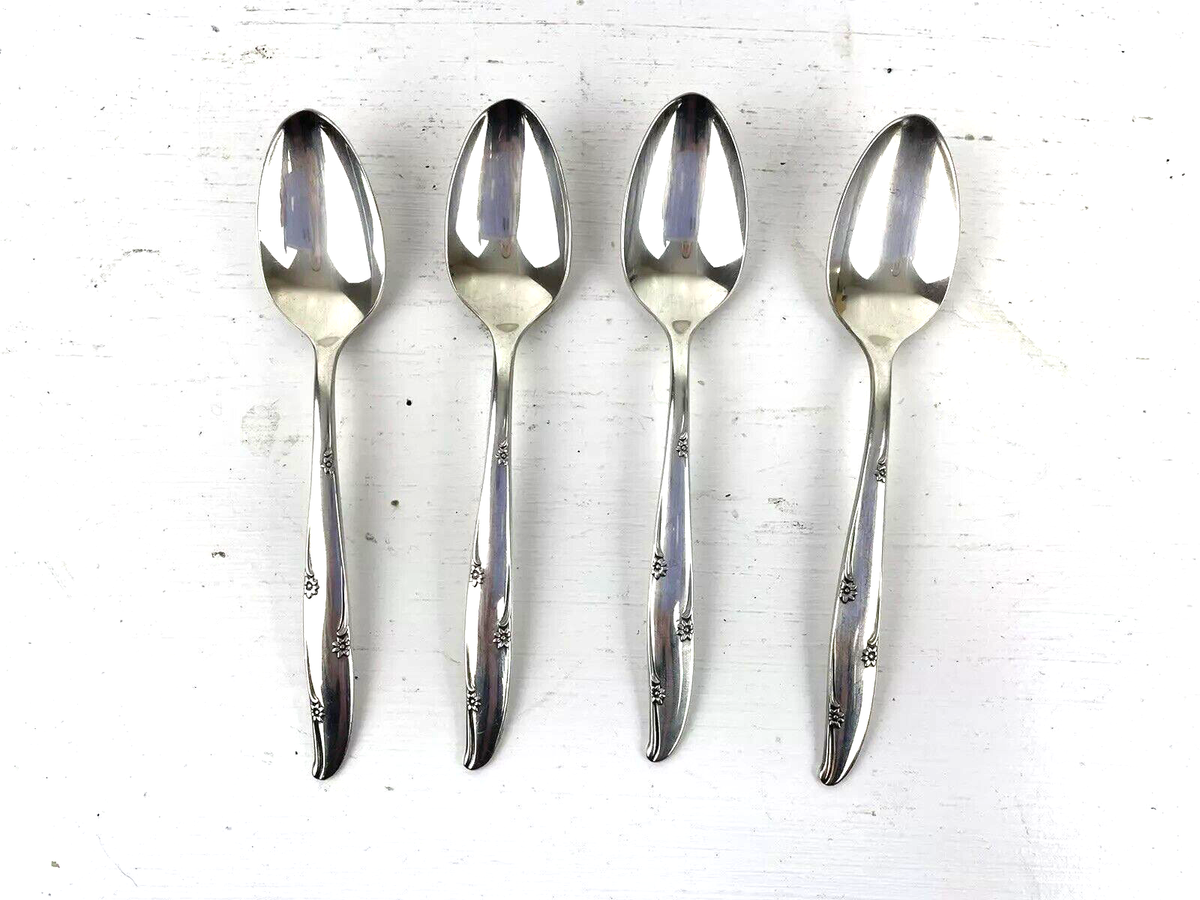 1930年代｜イギリス｜Oneida Community｜スプーン（4本セット） Oneida Community Plate Teaspoons Silver Flower 1960 Set of 4