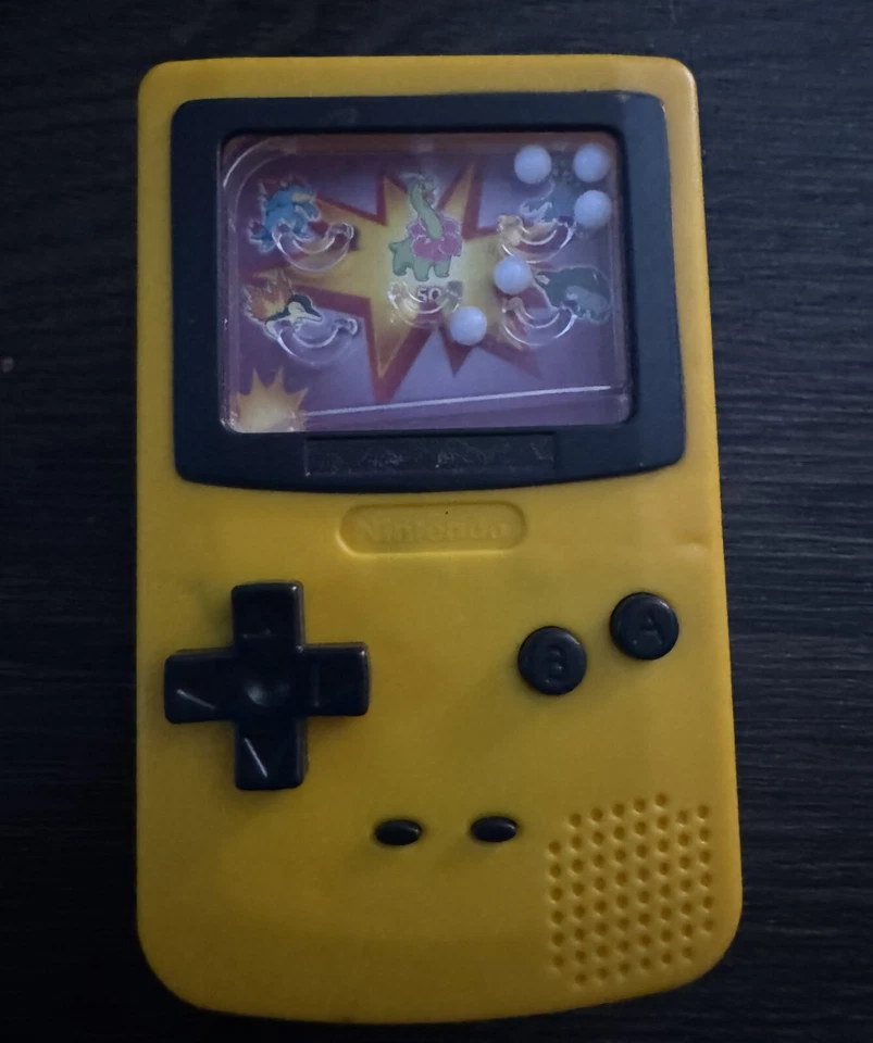 Pinball Vintage Pokémon Nintendo Amarillo Game Boy Color Juguete Completo Burger King Foto 2 de 3