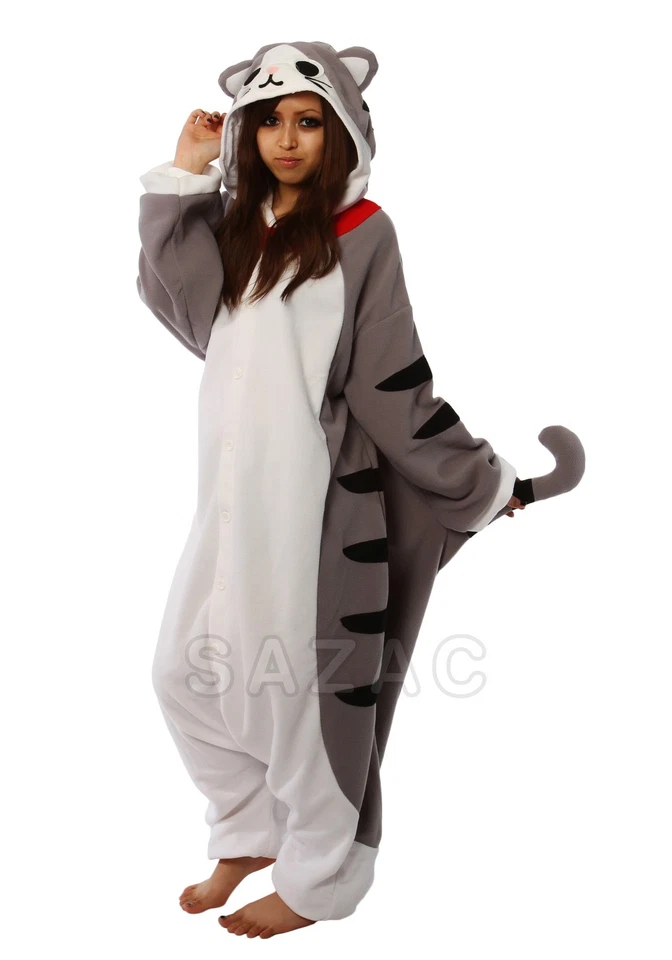 SAZAC Tabby Cat Kigurumi - Disfraces para niños y adultos de EE. UU. Foto 2 de 4