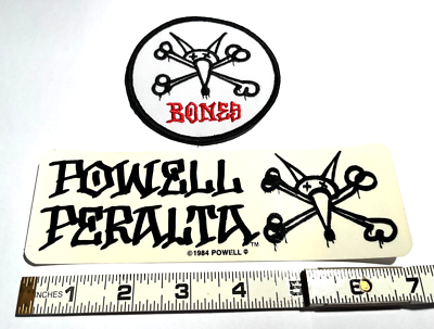 POWELL PERALTA WHITE RAT BONES PATCH WITH ORIGINAL 1984 POWELL RAT
