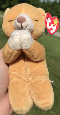 Ty Beanie Baby Hope the Praying 6'' Bear Plush HAS ALL TAG ERRORS VERY RARE