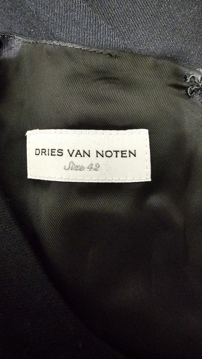 最終お値下げ！DRIES VAN NOTEN サロペットblack 34 Dries Van Noten Size 42 Black Dalba Long-Sleeve Draped Viscose