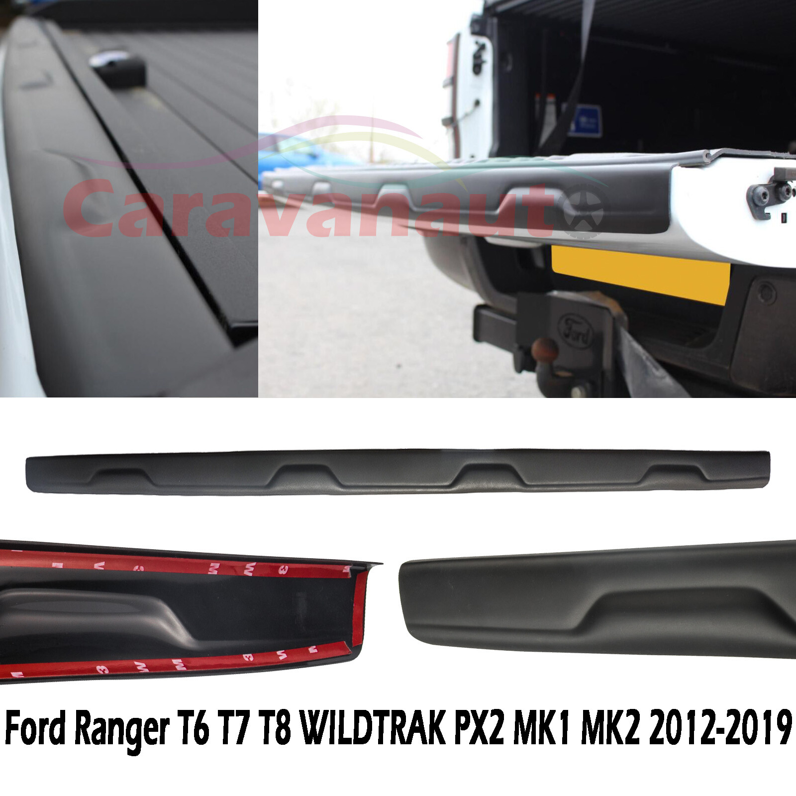 1PCS TAILGATE RAIL GUARD CAP PROTECTOR COVER FOR FORD RANGER PX 2012 ...