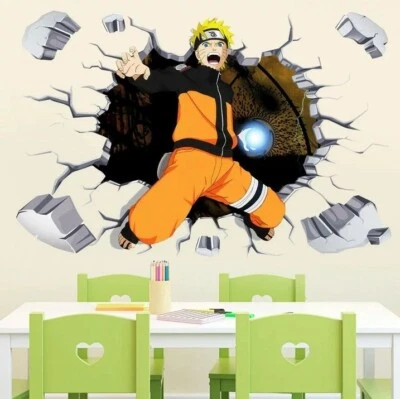 Stickers Naruto Autocollants Manga 60×90 Cm Décoration Maison Auto Armoire - Photo 1/4