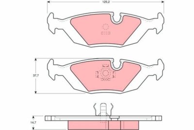 Brake Pad Set, Disc Brake TRW GDB1068 for Volvo 440 K
