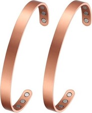 Pulsera de cobre para hombre y mujer, 99,9 de cobre puro