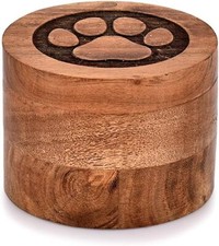 Wood Decorative Urns Funeral Cremation Urn for Ashes for Dogs, Pet Urns for Cats