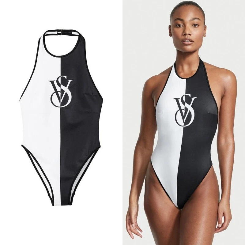 Victoria's Secret Iconic One-Piece Black & White Graphic