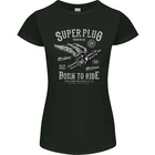 Super Plug Motorbike Cafe Racer Biker Womens Petite Cut T-Shirt