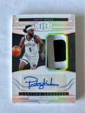 2022-23 National Treasures Patty Mills Patch Relic Autograph SP #19/25 Nets Auto