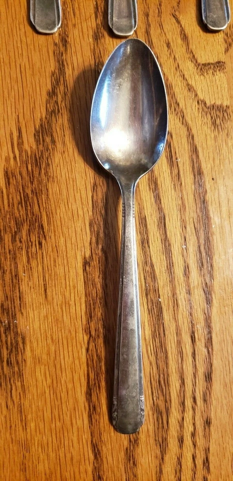 JUEGO DE 7 CUCHARAS COMUNITARIAS TUDOR PLATE ONEIDA  Foto 3 de 4