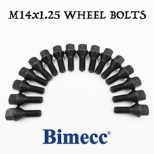 M14x1,25, 27mm Radschrauben Bimecc (schwarz) x 16 für BMW X2 - [F39]