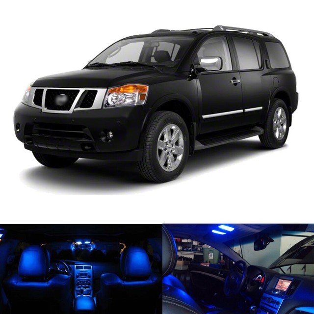 13 x Blue LED Interior Package License Plate Lights For 20042015 Nissan Armada eBay