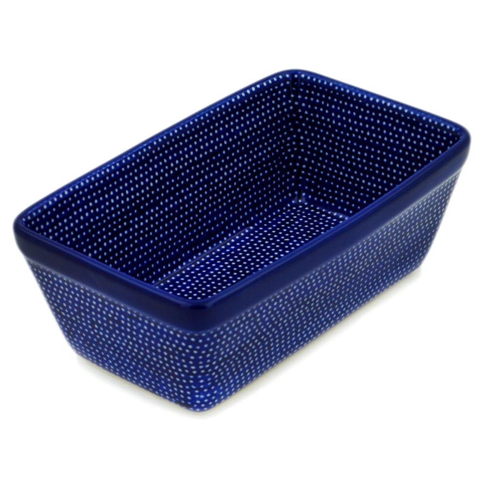Polish Pottery Loaf Pan 8" Ceramika Artystyczna Starry Night UNIKAT