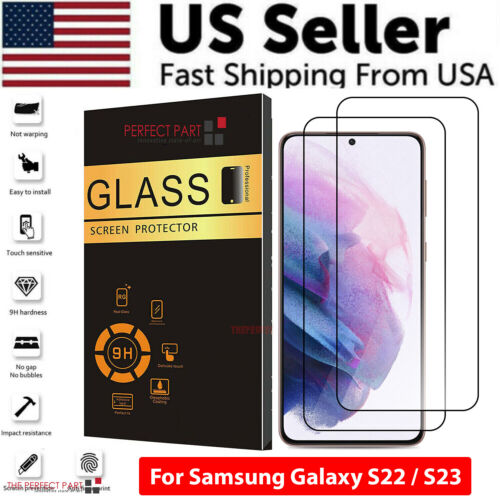  Für Samsung Galaxy S24 S23 S22 PLUS ULTRA Hartglas Displayschutzfolie voll - Bild 1 von 12