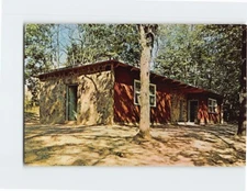 Postcard Native Stone Cabin Pilgrim Hills Ohio USA