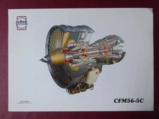 1990 DOCUMENT SNECMA GE CFMI CFM56-5C AIRCRAFT ENGINE CUTAWAY