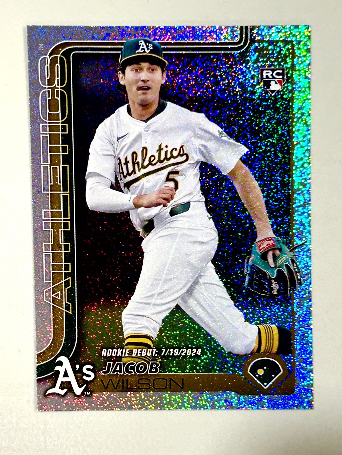 2025 Topps Update Jacob Wilson RC Debut Sand Glitter Foil #180