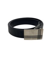 BLACK LABEL CRESTBRIDGE Men's Leather Belt, Black, Solid Color