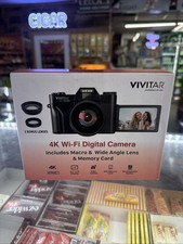 Vivitar 4K Wifi Digital Camera w/ Macro  Wide Angle Lens