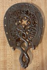 VTG Stamped Wilton Cast Iron "Good Luck" Footed Horseshoe with Star Trivet 7.75" — photo 1