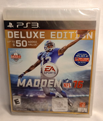 Madden NFL 16 Deluxe Edition PS3 Game Ultimate Team Pro Packs NFLPA EA Sports