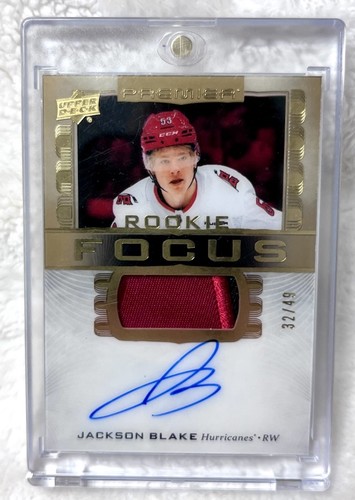 Jackson Blake #PFR-JB 2024 Upper Deck Premier Focus Auto Patch Rookie card