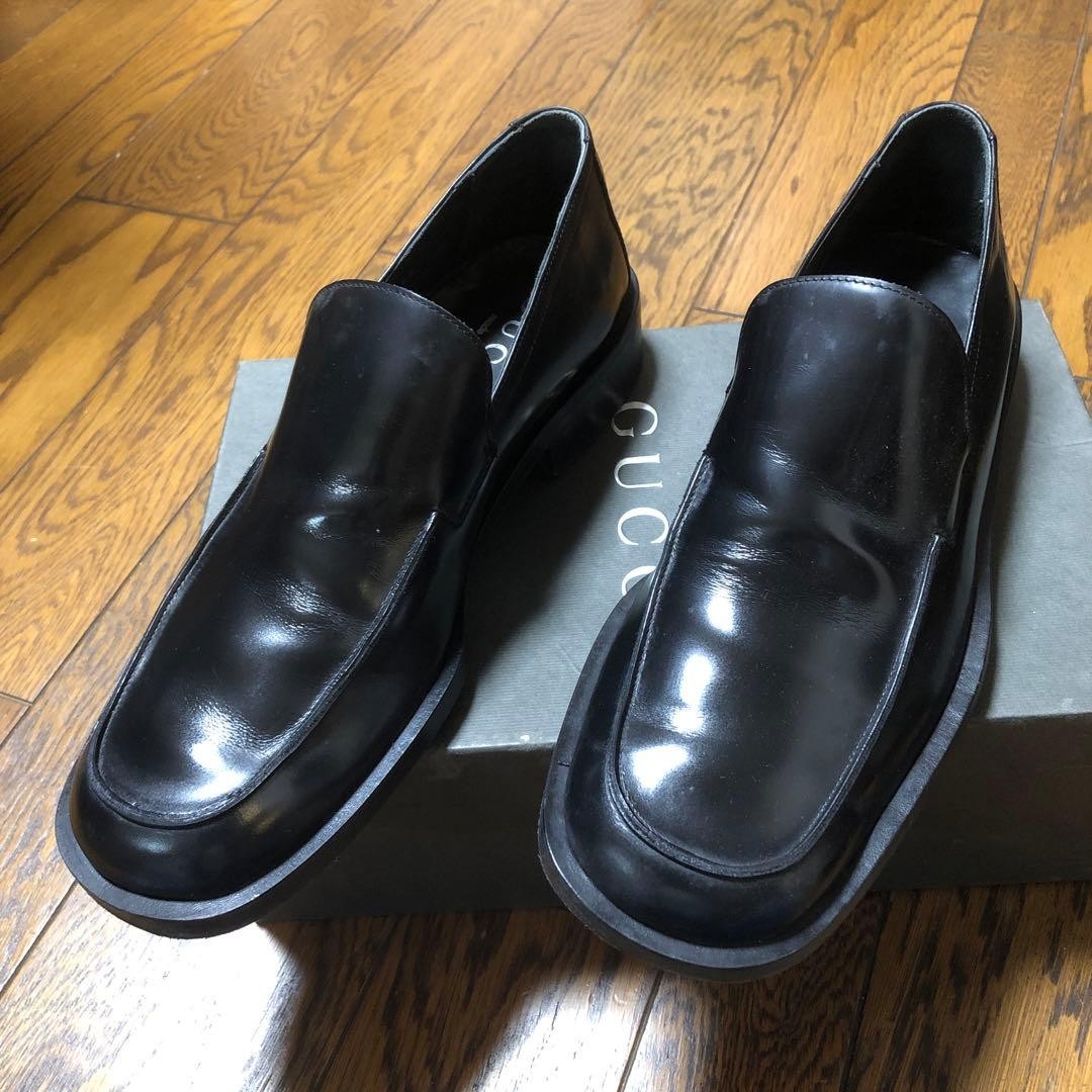 GUCCI Men's Dress Shoes Loafers Leather Black UK9.5/US10 112986c thumbnail 6