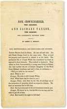Wright DICK CRONINSHIELD THE ASSASSIN AND ZACHARY TAYLOR THE SOLDIER 1848 VG+