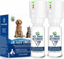 Cat Spray Deterrent System 2 Pack Cat Deterrent Spray, Motion Activated Pet